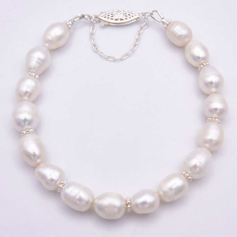 Rustic Freshwater Pearl Sterling Silver Bracelet