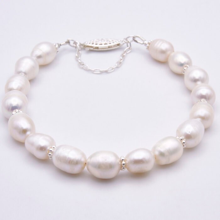 Rustic Freshwater Pearl Sterling Silver Bracelet