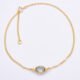 Green Amethyst 24k Gold Plated Bracelet
