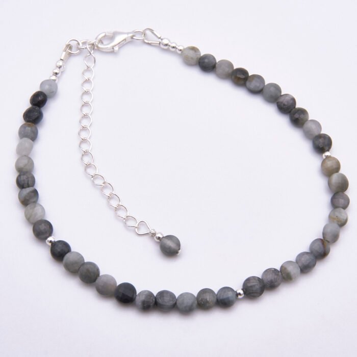 Hawk's Eye Quartz Sterling Silver Bracelet