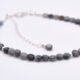 Close up of Hawk's Eye Quartz Sterling Silver Bracelet