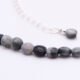 Close up of Hawk's Eye Quartz Sterling Silver Bracelet