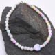 Mother of Pearl Half and Half Bracelet with Lilac Heart