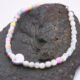 Mother of Pearl Half and Half Bracelet with Lilac Heart