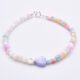 Mother of Pearl Half and Half Bracelet with Lilac Heart