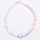 Mother of Pearl Half and Half Bracelet with Lilac Heart