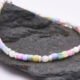 Close up of Mother of Pearl and Freshwater Pearl Bead Bracelet