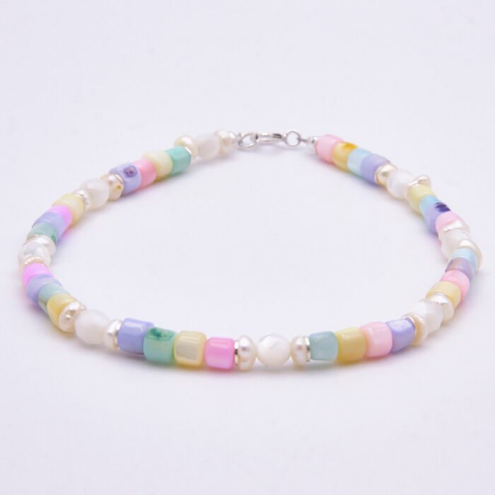 Mother of Pearl and Freshwater Pearl Bead Bracelet