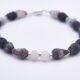 Weathered Agate Monochrome Sterling Silver Bracelet