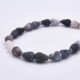 Weathered Agate Monochrome Sterling Silver Bracelet