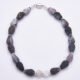 Weathered Agate Monochrome Sterling Silver Bracelet