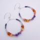 Mixed gemstone hoop earrings Mixed gemstone hoop earrings