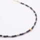 Black Spinel and Pyrite Gold Vermeil Necklace Close Up Black Spinel and Pyrite Gold Vermeil Necklace Close Up