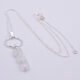 Rainbow Moonstone Trio Pendant Necklace