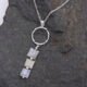 Rainbow Moonstone Trio Pendant Necklace