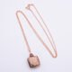Zebra Jasper and Rhodonite Rose Gold Pendant Necklace