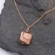 Zebra Jasper and Rhodonite Rose Gold Pendant Necklace close up