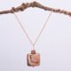 Zebra Jasper and Rhodonite Rose Gold Pendant Necklace