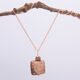 Zebra Jasper and Rhodonite Rose Gold Pendant Necklace