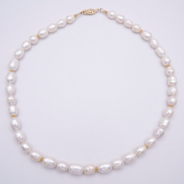 Rustic Freshwater Pearl and Gold Necklace Rustic Freshwater Pearl and Gold Necklace