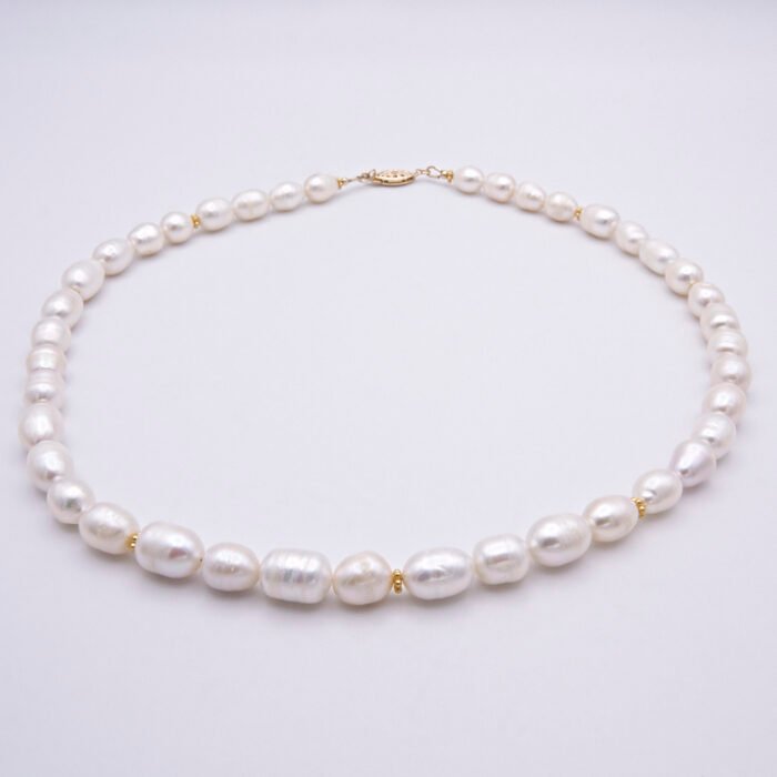 Rustic Freshwater Pearl and Gold Necklace Rustic Freshwater Pearl and Gold Necklace