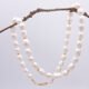 Rustic Freshwater Pearl and Gold Necklace Hanging Rustic Freshwater Pearl and Gold Necklace Hanging