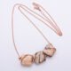 Zebra Jasper 3-Stone Rose Gold Necklace Zebra Jasper 3-Stone Rose Gold Necklace