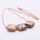 Zebra Jasper 3-Stone Rose Gold Necklace Zebra Jasper 3-Stone Rose Gold Necklace