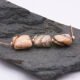 Zebra Jasper 3-Stone Rose Gold Necklace Close Up Zebra Jasper 3-Stone Rose Gold Necklace Close Up