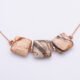 Zebra Jasper 3-Stone Rose Gold Necklace Close Up Zebra Jasper 3-Stone Rose Gold Necklace Close Up