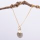 Image of Labradorite Faceted Cabochon Gold Pendant Necklace hanging