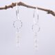 Rainbow Moonstone Trio Sterling Silver Hinged Hoop Earrings Rainbow Moonstone Trio Sterling Silver Hinged Hoop Earrings