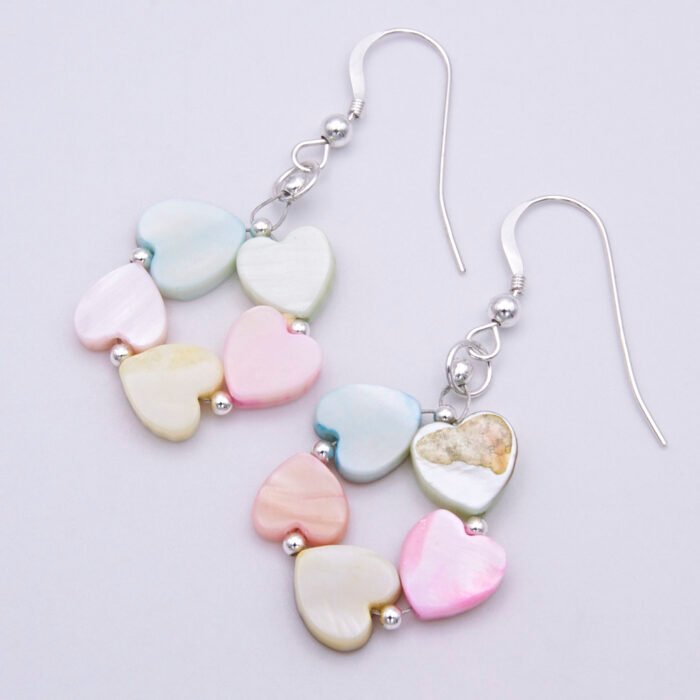 Mother of Pearl Hearth Wreath Earrings Mother of Pearl Hearth Wreath Earrings
