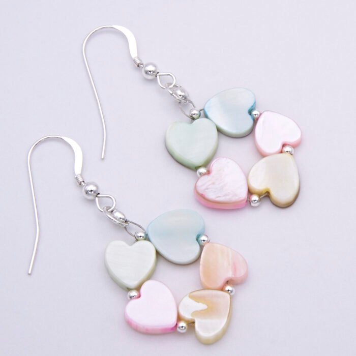 Mother of Pearl Hearth Wreath Earrings Mother of Pearl Hearth Wreath Earrings