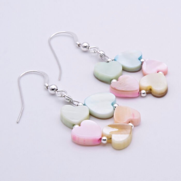 Mother of Pearl Hearth Wreath Earrings Mother of Pearl Hearth Wreath Earrings