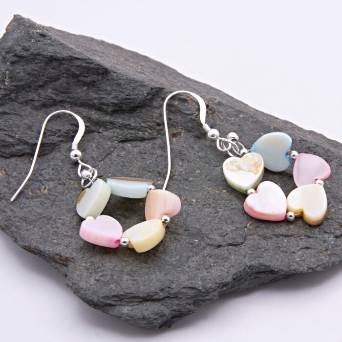 Mother of Pearl Hearth Wreath Earrings Mother of Pearl Hearth Wreath Earrings