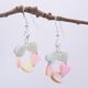 Mother of Pearl Hearth Wreath Earrings Hanging Mother of Pearl Hearth Wreath Earrings Hanging