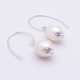 Rustic Freshwater Pearl Drop Sterling Silver Earrings