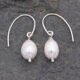 Rustic Freshwater Pearl Drop Sterling Silver Earrings