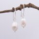 Rustic Freshwater Pearl Drop Sterling Silver Earrings