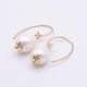 Rustic Freshwater Pearl Drop Earrings in Gold