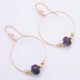 Ruby Zoisite Gold Hoop Earrings Ruby Zoisite Gold Hoop Earrings