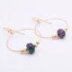Ruby Zoisite Gold Hoop Earrings Ruby Zoisite Gold Hoop Earrings