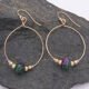 Ruby Zoisite Gold Hoop Earrings Ruby Zoisite Gold Hoop Earrings