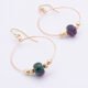 Ruby Zoisite Gold Hoop Earrings Ruby Zoisite Gold Hoop Earrings