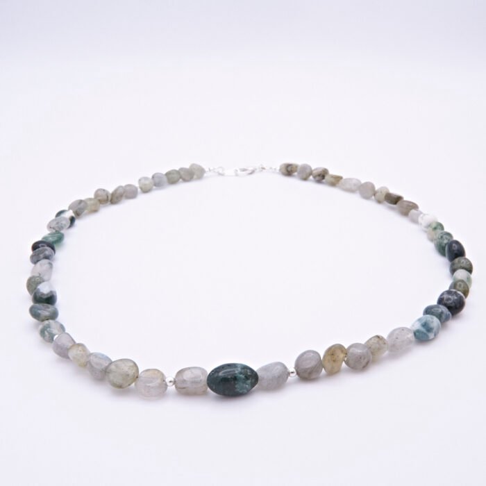Labradorite and Moss Agate Necklace