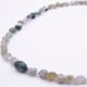 Close up of Labradorite and Moss Agate Necklace