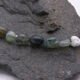 Close up of Labradorite and Moss Agate Necklace