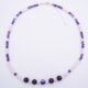 Amethyst, Purple Banded Agate and Moonstone Necklace