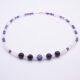 Amethyst, Purple Banded Agate and Moonstone Necklace
